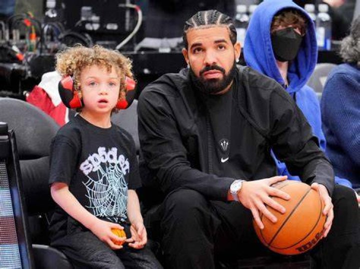 Drake, son Adonis and baby mama Sophie Brussaux
